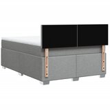  Krevet box spring s madracem svjetlosivi 140x200 cm od tkanine | shoptok.hr