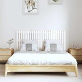  Zidno uzglavlje bijelo 147x3x60 cm od masivne borovine | shoptok.hr