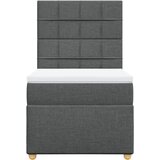  Okvir kreveta s oprugama i madrac tamnosivi 80x200cm od tkanine | shoptok.hr