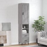 vidaXL Visoka komoda siva sonome 34 5x34x180 cm od konstruiranog drva | shoptok.hr