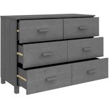  Komoda HAMAR temno siva 113x40x80 cm trdna borovina, (20656172) | Shoptok.si