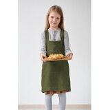 Linen Tales Temno zelen otroški lanen predpasnik Pinafore, 60 x 34 cm Cene
