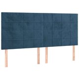 Posteljno vzglavje temno modro 200x5x118/128 cm žamet, (20951859) | Shoptok.si