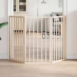 vidaXL Vrata za pse zložljiva 3 paneli 150 cm topolovina | Shoptok.si