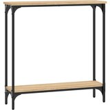 Maison Chic konzolna miza - miza ob steni sonoma hrast 75x22,5x75 cm inženirski les, (21786558) | Shoptok.si