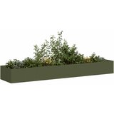 Maison Chic Cvetlično korito - Cvetlični Lonec olivno zeleno 360x80x40 cm jeklo, (21789352) | Shoptok.si