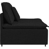  Modularni Sofa Centralni Modul s Jastucima Crni 100 cm | Eponuda.com