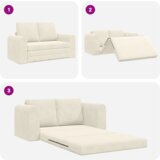 vidaXL Floor Sofa Bed 2-u-1 Krem 148x71x83 cm Velvet | shoptok.hr