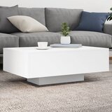 vidaXL Stolić za kavu s LED svjetlima bijeli 85x55x31 cm Cijene