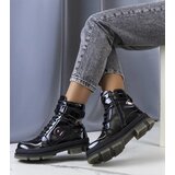 Gemre Black patent ankle boots Salent | Shoptok.si
