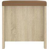  Kutija za pohranu s jastukom boja hrasta 105x40x45 cm drvena | shoptok.hr