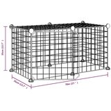  Kavez za ljubimce s 8 panela i vratima crni 35 x 35 cm čelični | shoptok.hr