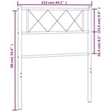  Kovinsko vzglavje belo 107 cm, (20951958) | Shoptok.si