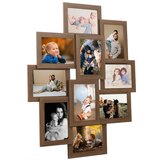 vidaXL Foto okvir za 10x(10x15 cm) fotografij svetlo rjav MDF Cene