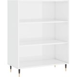  Regal za knjige sjajni bijeli 69,5x32,5x90 cm konstruirano drvo | Shoptok.si