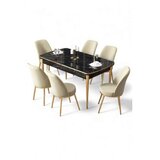 Hanah home Trpezarijski set, 7 dijelova, svijetlozelena Slike