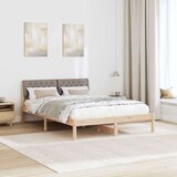  Kovinska posteljna konstrukcija Rjava in taupe 150 x 200 cm, (5000084075) | Shoptok.si