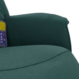 vidaXL Masažni naslanjač z oporo za noge temno zeleno blago | Shoptok.si