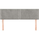  Posteljno vzglavje 2 kosa svetlo sivo 72x5x78/88 cm žamet, (20738537) | Shoptok.si