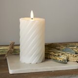 Star Trading Bijela voštana LED svijeća Flamme Swirl, visina 15 cm | shoptok.hr