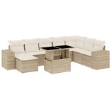 Maison Chic Seti vrtnega pohištva - Vrtna garnitura 9-delna z blazinami bež poli ratan, (21798343) | Shoptok.si