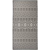 Furnova Zunanja preproga ploščato tkanje 100x200 cm črne črte, (21930789) Cene