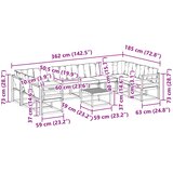  Set vanjskih sofa s jastukom 11 pcs Prirodna i crna | shoptok.hr
