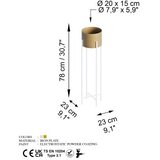 WALLXPERT Dekorativna saksija GED-025-C, 23x78x23 cm, Bijela | Eponuda.ba