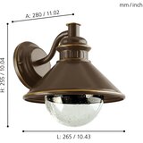 Eglo Albacete zunanja stenska svetilka 265 x 255 x 280 IP44, (20468902) Slike