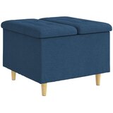  Shranjevalna tabureta z blazino Modra 60 x 60 x 45 cm blago, (5000208420) | Shoptok.si