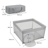 Kinderkraft dječja igraonica/vrtić ZIKI 126,5x126,5x69,5 cm, siva | Eponuda.ba