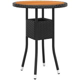 3-dijelni vrtni bistro set od poliratana crni | Eponuda.com