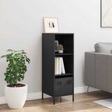  Visoka komoda crna 35x39x103,5 cm od čelika | shoptok.hr