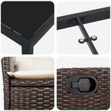  5-dijelni vrtni set s jastučićima smeđi poli ratan | shoptok.hr