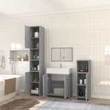  4-dijelni set kupaonskog namještaja siva boja hrasta drveni | shoptok.hr