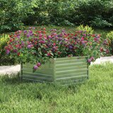  Povišena vrtna gredica 129 x 45 cm od pocinčanog čelika srebrna | shoptok.hr