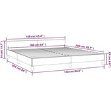  Posteljni okvir z vzglavjem temno rjav 140x200 cm blago, (20788586) | Shoptok.si