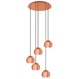 Eglo Rocamar 1 visilica/5, e27, pRom 585, bakar/pRozirno staklo | shoptok.hr