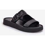Zazoo Leather Women's Platform Sandals Black 3024 Cene