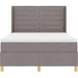 Box Postelja s pomičnim vzmetenjem in vzmetnico - Taupe, 140x200 cm, Tkanina, (22050802) | Shoptok.si