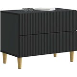 vidaXL Noćni ormar s ladicama Crna 62 x 34 5 x 48 cm Konstruirano drvo - Crna | shoptok.hr