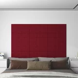  Zidne ploče baršunaste 12 kom crvena boja vina 60x30 cm 2,16 m²