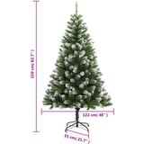  Umjetno božićno drvce sa šarkama i snijegom 210 cm | shoptok.hr