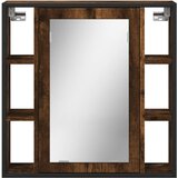  Kupaonski ormarić s ogledalom boja hrasta 60x16x60 cm drveni Smeđa | Shoptok.si