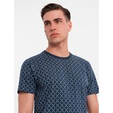 Ombre Men's full print knit shirt - navy blue | shoptok.hr