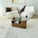 Hanah home mia - walnut, transparent walnuttransparent coffee table | ePonuda.com