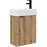 vidaXL Kopalniška omarica s tapo Artisan hrast 45,5 x 22,5 x 84 cm, (5000245764) | Shoptok.si