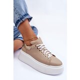 Boto Women's Leather Platform Sport Shoes Beige Lemar 10150 | shoptok.hr