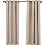  Zavjese za zamračivanje s prstenima 2 kom bež 140 x 175 cm | shoptok.hr