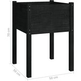  Vrtna sadilica crna 50 x 50 x 70 cm od masivne borovine | shoptok.hr